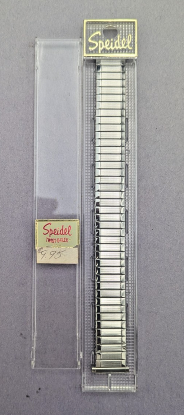Speidel Silver Twist O Flex Stainless Steel Mens Watch Band